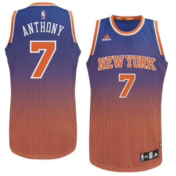 Men's  New York Knicks #7 Carmelo Anthony Resonate Fashion Jersey